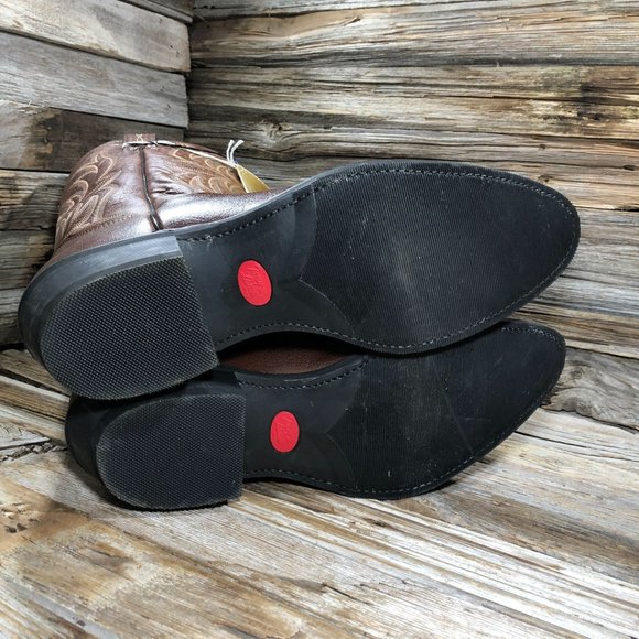 Tony Lama 7913 Brown Leather Western Cowboy Boots Men 10 EE Extra Wide - Picture 7 of 9